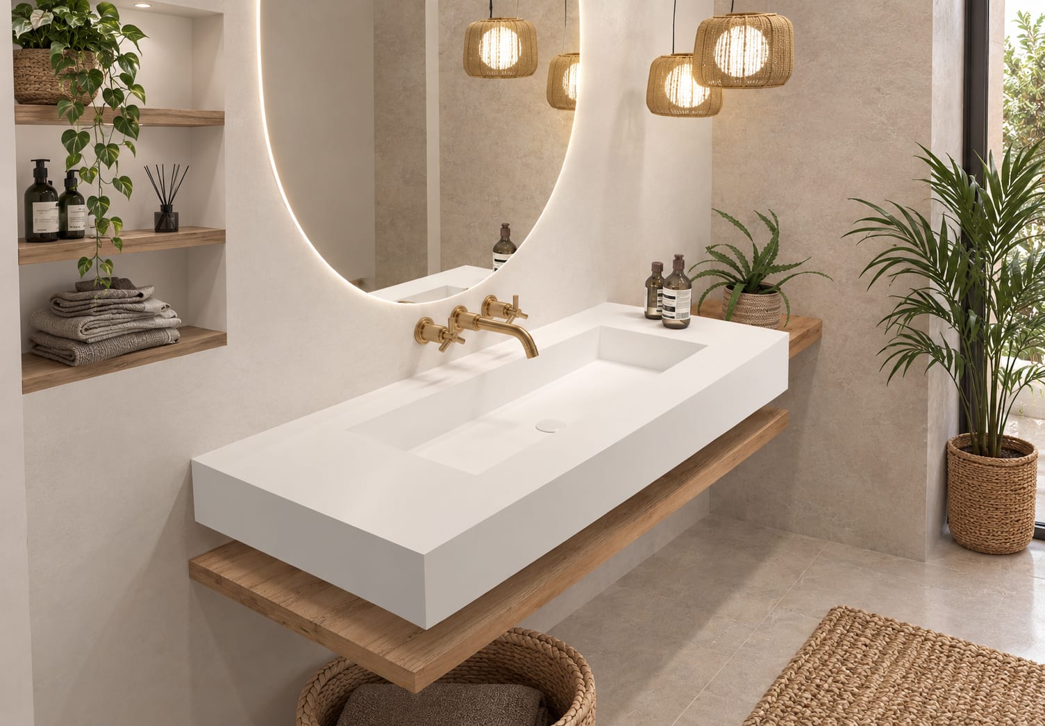 Lavabo de baño suspendido Austin Art and Bath principal 0