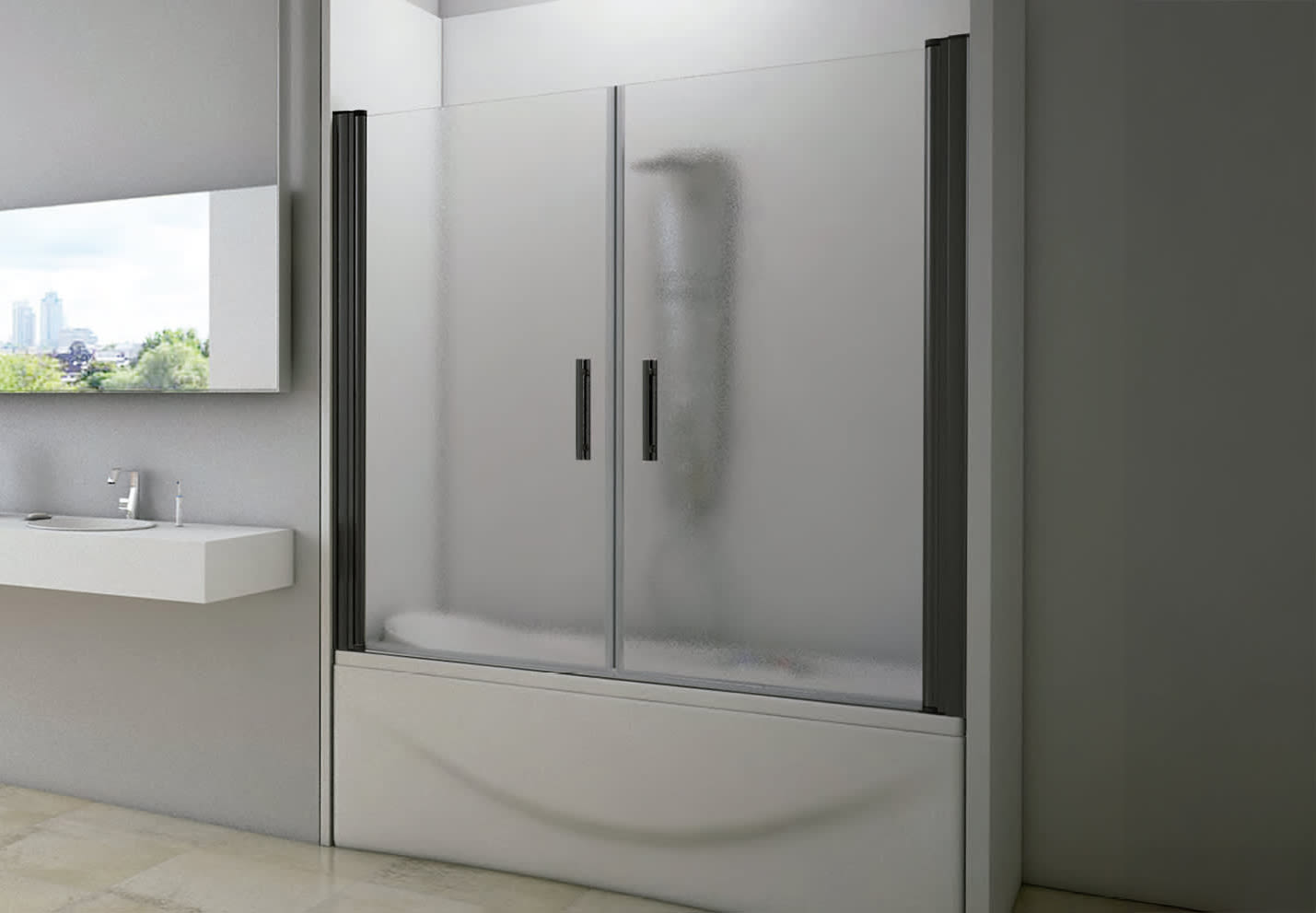 Mampara de bañera Faro Bruntec principal 0