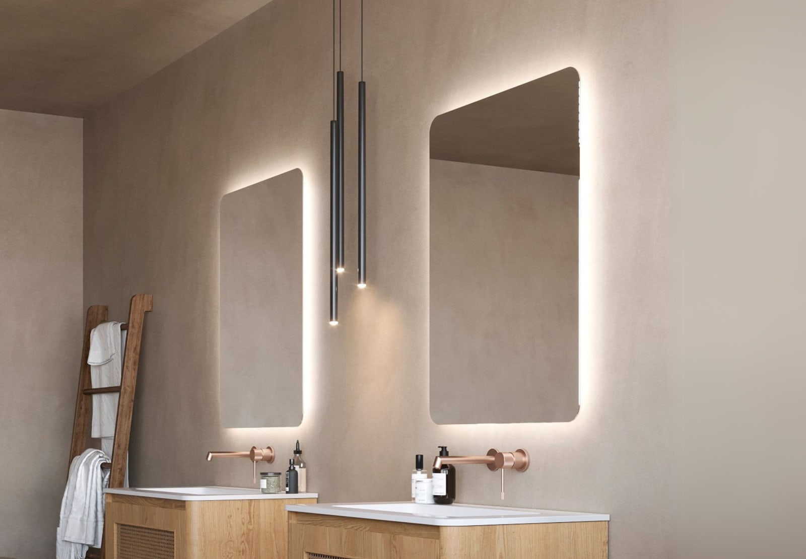 Miroir de salle de bains avec éclairage LED Dinamarca Ledimex principal 0
