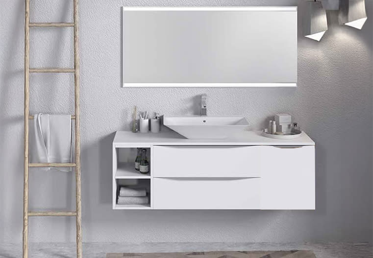 Meuble de salle de bains avec plan de toilette en bois Landes Coycama principal 0