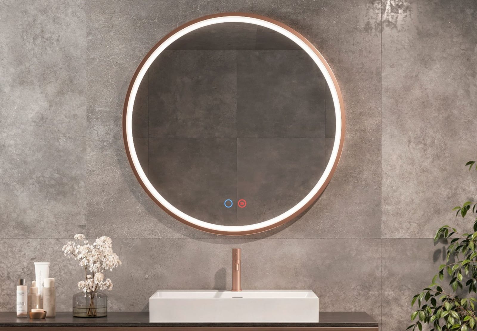 Miroir de salle de bains avec éclairage LED París Ledimex principal 0