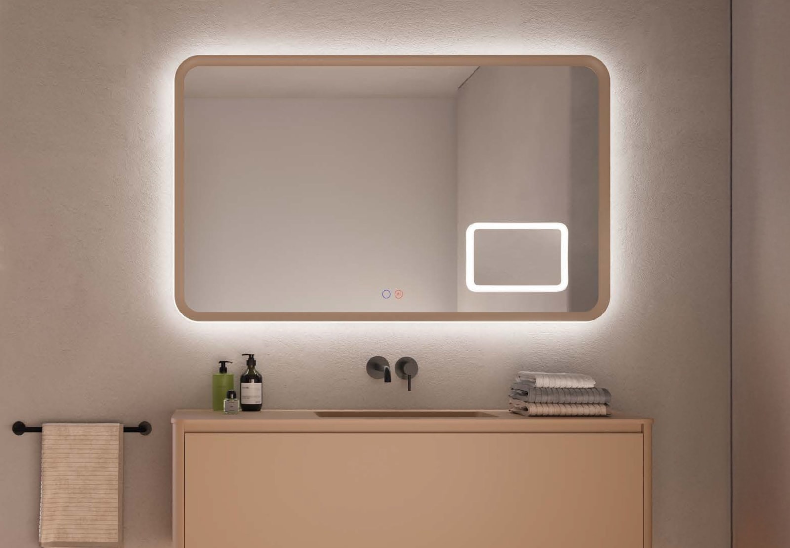 Miroir de salle de bains avec éclairage LED Duomo Ledimex principal 0