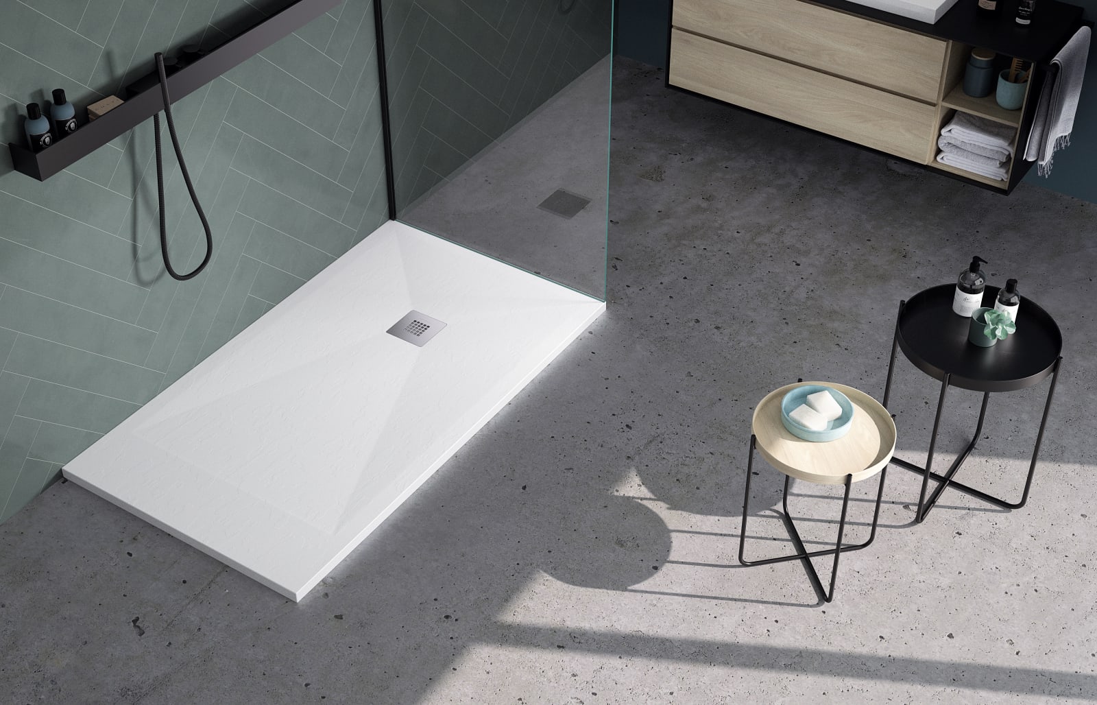 Receveur de douche en résine Design Basic St Bruntec principal 0