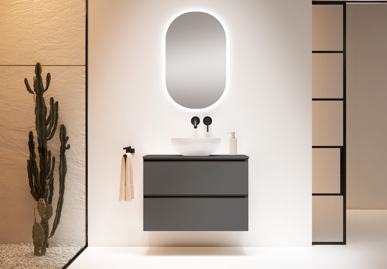 Mueble de baño con encimera DMF Compatech de Granada Visobath principal 0