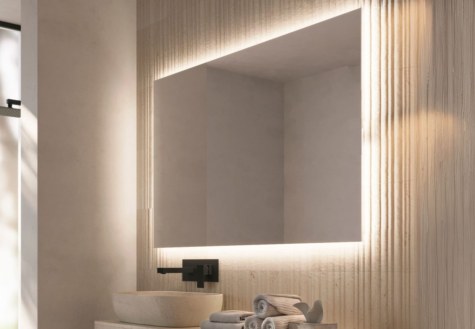 Miroir de salle de bains avec éclairage LED Suecia Ledimex principal 0