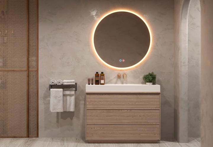 Miroir de salle de bains avec éclairage LED Atenas Ledimex principal 1
