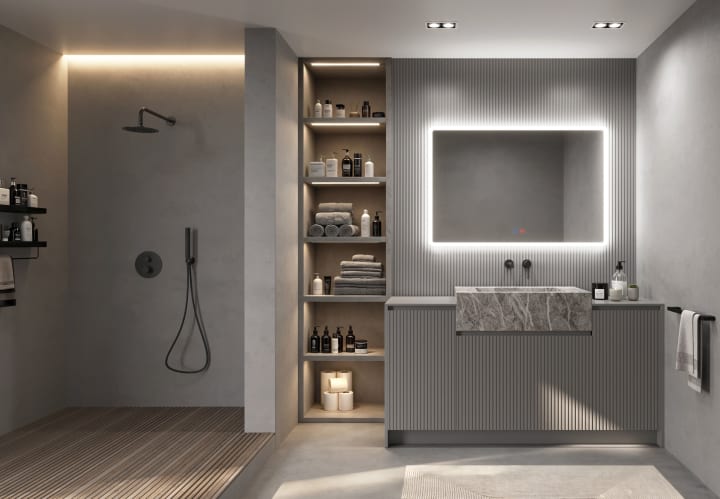 Miroir de salle de bains avec éclairage LED Praga Ledimex environnement 8