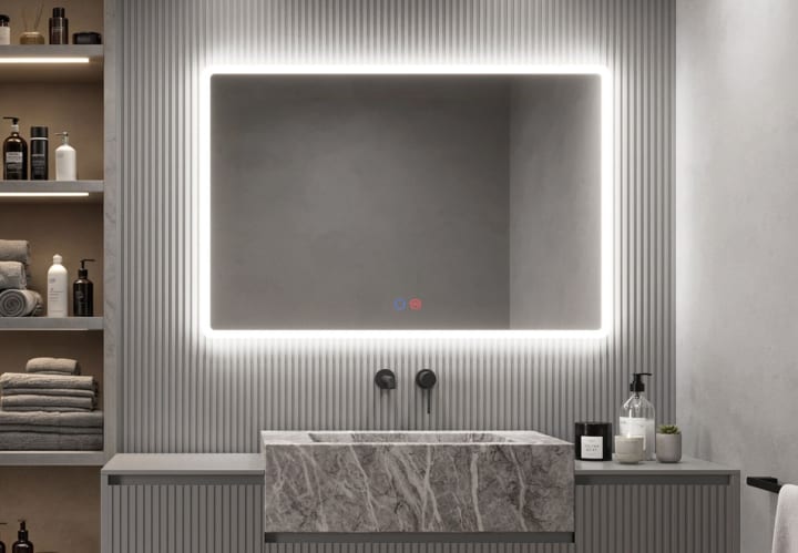 Miroir de salle de bains avec éclairage LED Praga Ledimex principal 1