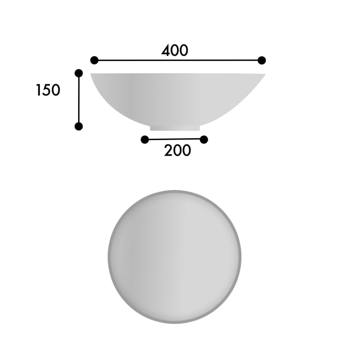 Lavabo sobre encimera Navia ArtandBath croquis 1