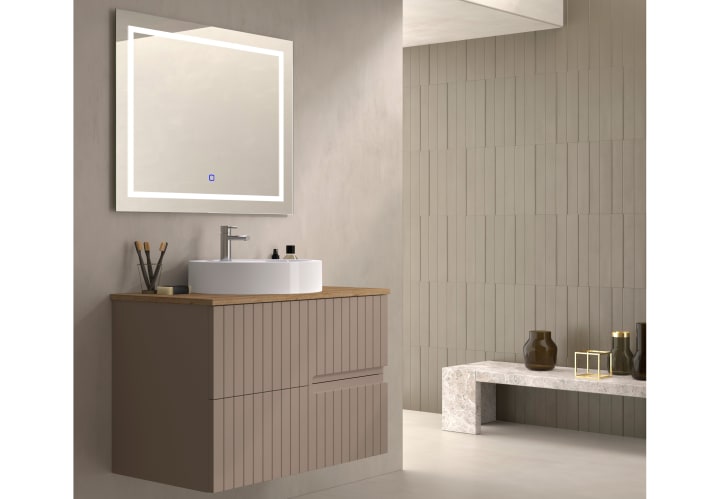 Meuble de salle de bains avec plan de toilette en bois Ebi Bruntec couleurs principal 4