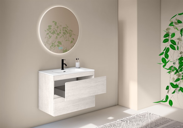 Ensemble de meubles de salle de bains 39 cm de profondeur réduite Roma Bruntec détail 12
