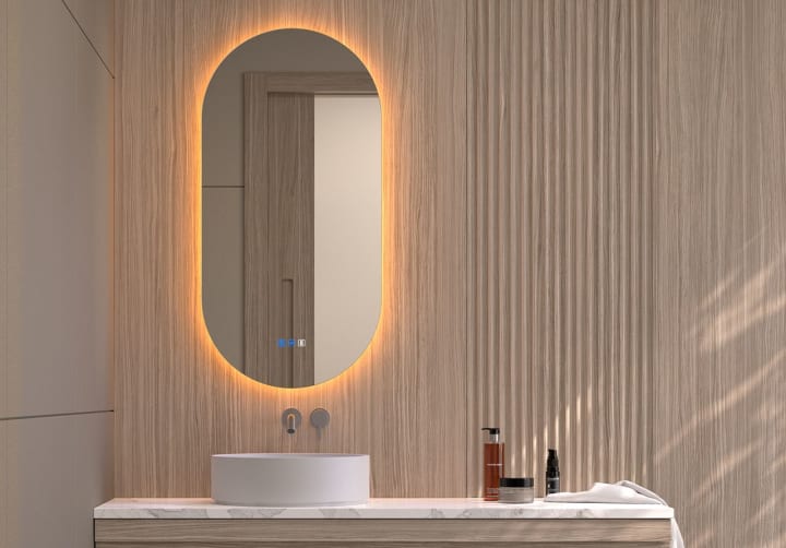 Bruntec Delta Miroir de salle de bain avec éclairage LED principal 7