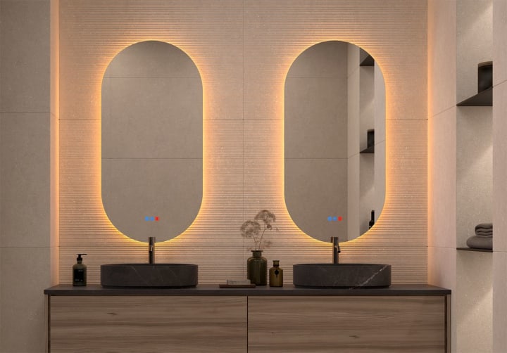 Bruntec Delta Miroir de salle de bain avec éclairage LED principal 6