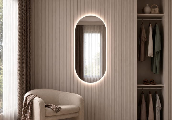 Bruntec Delta Miroir de salle de bain avec éclairage LED environnement 9