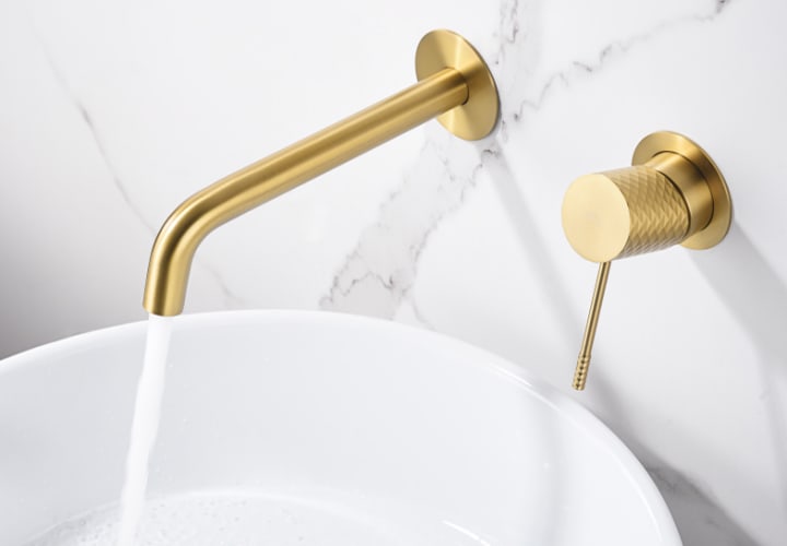 Imex Genova robinetterie de lavabo encastrée + bonde click-clack Pack environnement 8