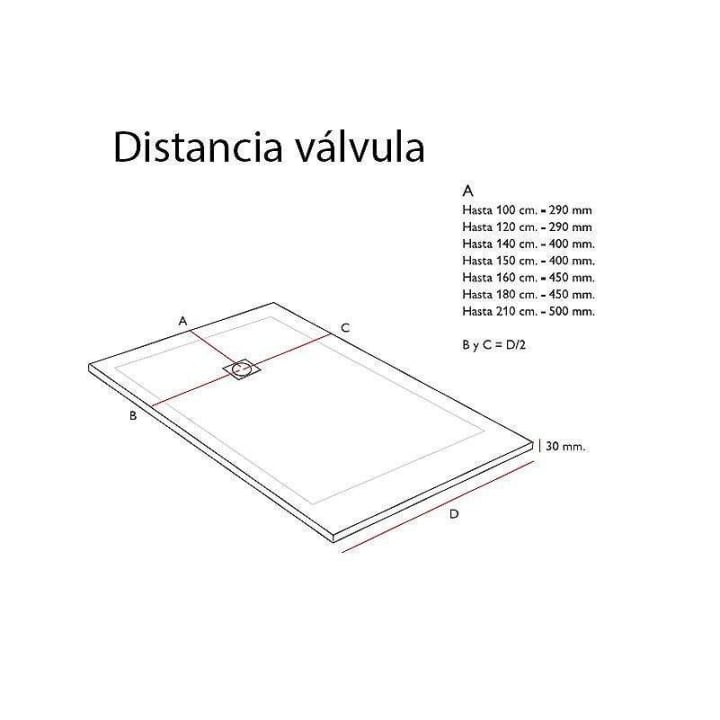 Receveurs de douche en résine décorés Design 3D Granit Bruntec croquis 2