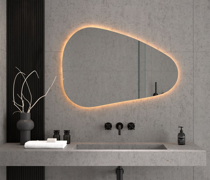 Espejo irregular luz LED Arequipa de Eurobath principal 4