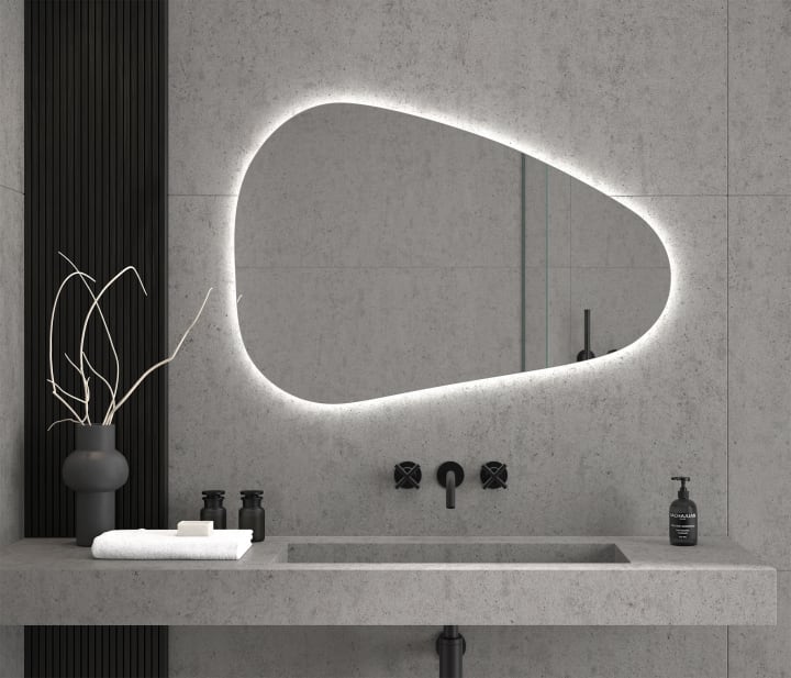 Espejo irregular luz LED Arequipa de Eurobath principal 3