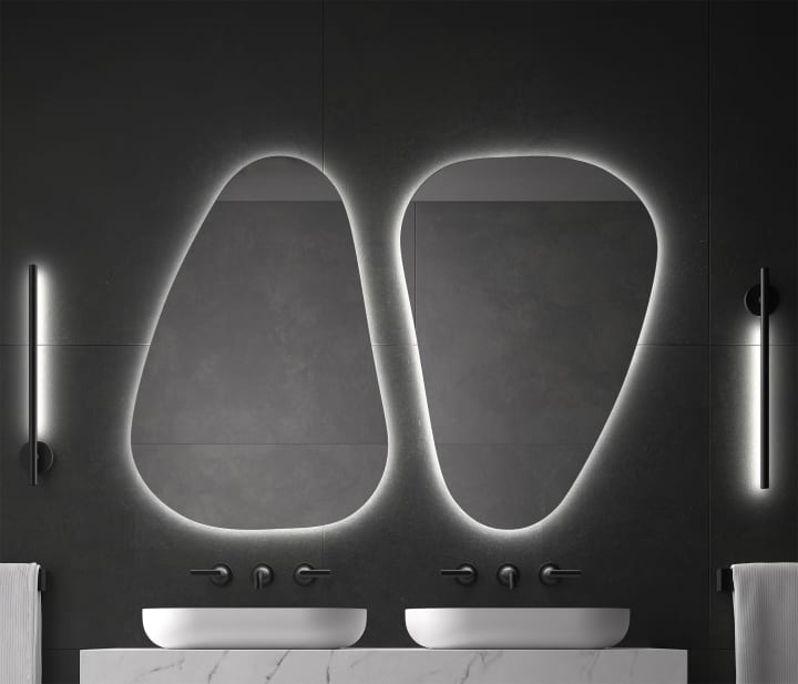 Espejo irregular luz LED Arequipa de Eurobath ambiente 5