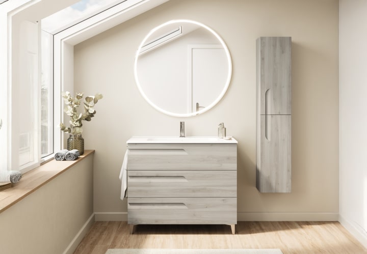 Ensemble de meubles de salle de bains profondeur réduite 39 cm Vitale Royo principal 4
