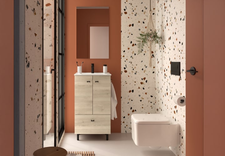Ensemble de meubles de salle de bains fond réduit 35 cm Inara Salgar principal 1