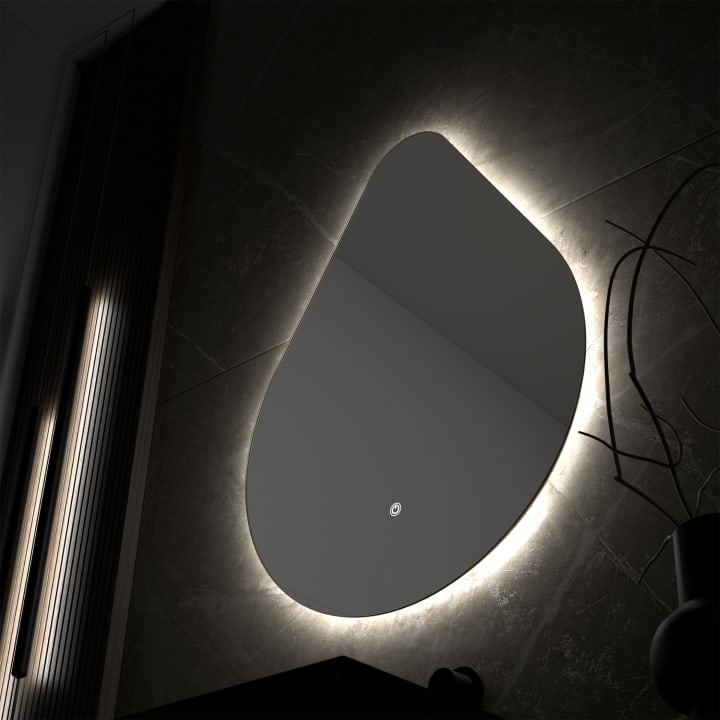 Miroir de salle de bains avec LED Lluvia Eurobath détail 3