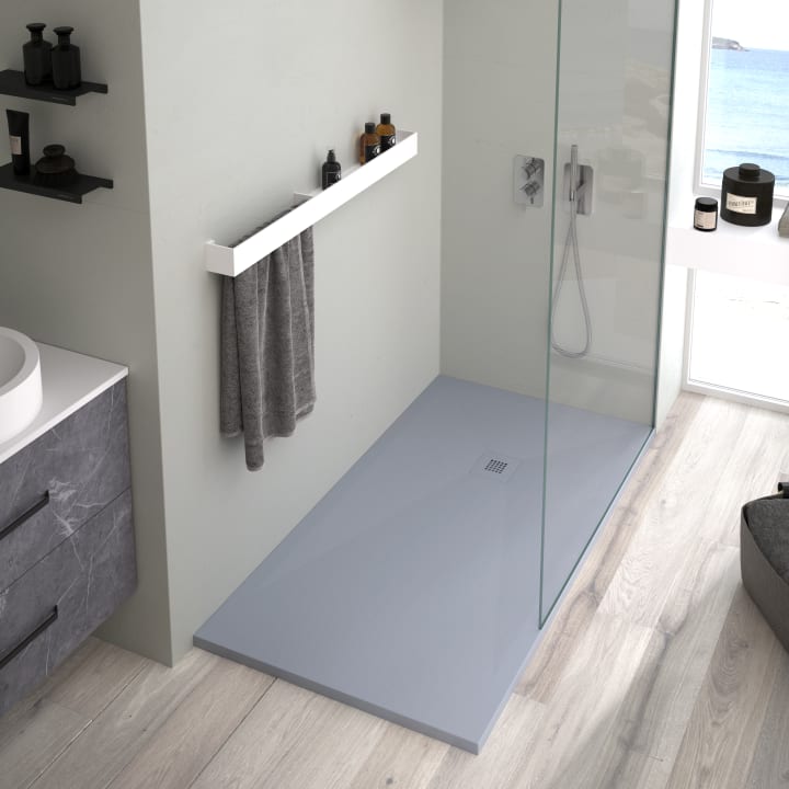 Plato de ducha de resina Design Basic Bruntec ambiente 4