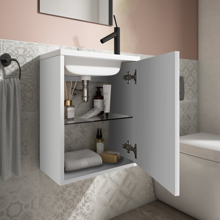Ensemble de meubles de salle de bains à faible profondeur 22 cm Loft Visobath détail 3