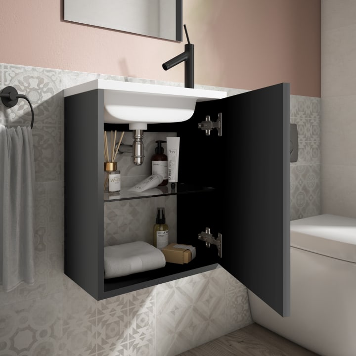 Ensemble de meubles de salle de bains à faible profondeur 22 cm Loft Visobath détail 4