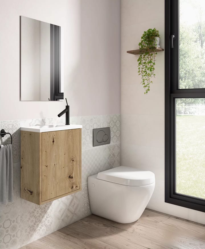 Ensemble de meubles de salle de bains à faible profondeur 22 cm Loft Visobath principal 2