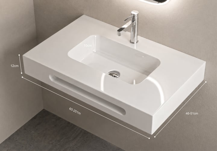 Lavabo suspendido Ideal Bruntec detalle 2