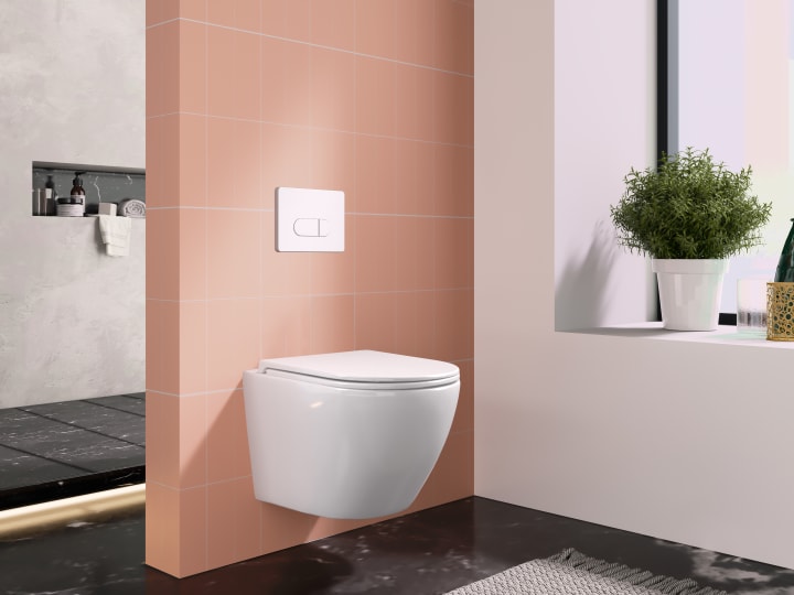 Pack inodoro suspendido + cisterna empotrada Lisboa Bruntec ambiente 6