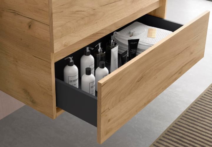 Mueble de baño para lavabo sobre encimera Bequia Salgar detalle 9