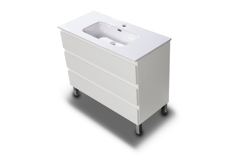 Meuble de salle de bains en bois Vilma Bruntec détail 11