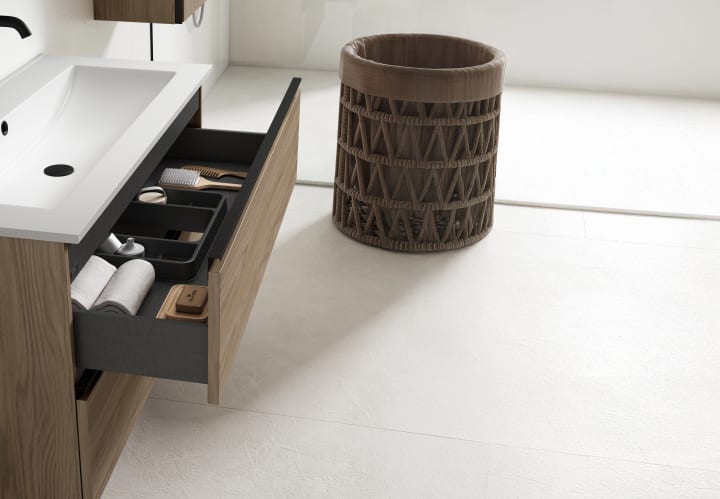Ensemble de meubles de salle de bains suspendu avec lavabo Flat Verso Viso détail 13