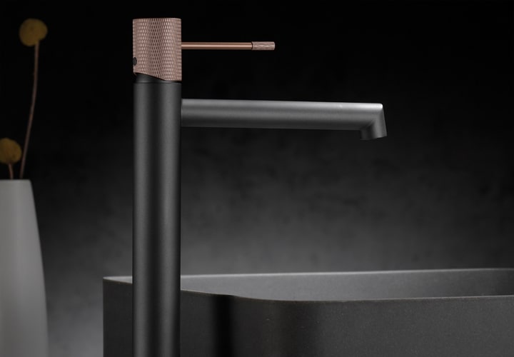 Robinet de lavabo à bec haut Line Imex + bonde click-clack Pack environnement 9