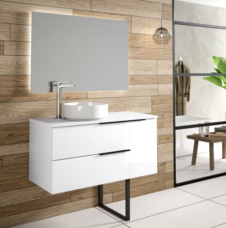 Mueble de baño con encimera de Solid Surface Coban Bruntec principal 0
