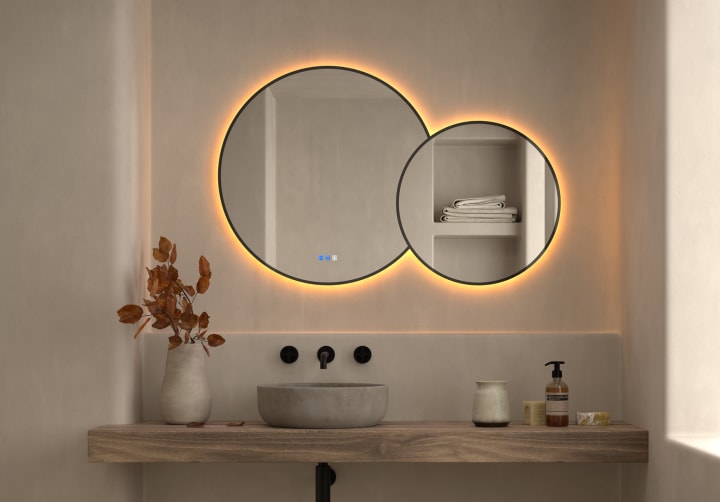 Espejo de baño con luz LED Solaris Bruntec principal 2