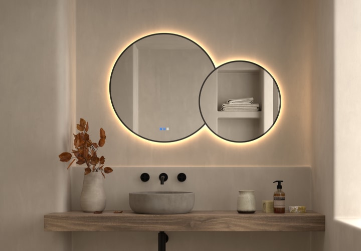 Espejo de baño con luz LED Solaris Bruntec principal 1