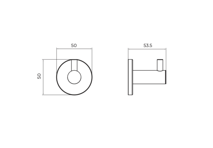 Patère de salle de bain (2 unités)  Essential Medimex croquis 6