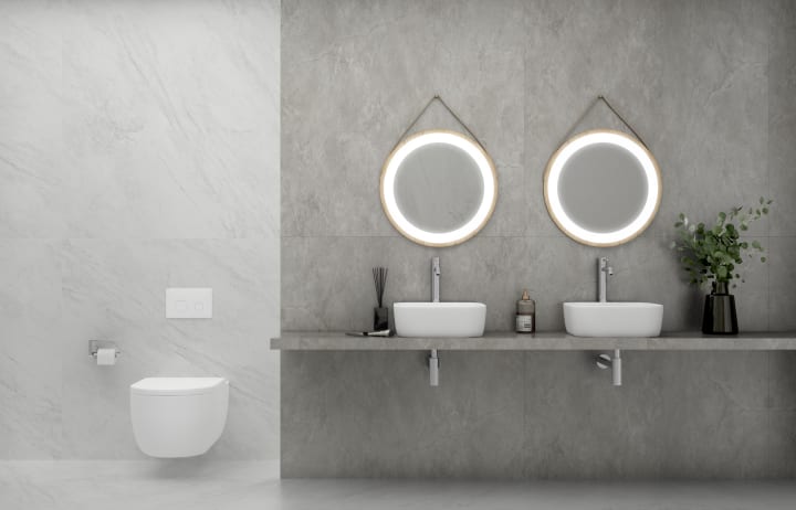 Espejo de baño con luz LED Bamboo Bruntec principal 2