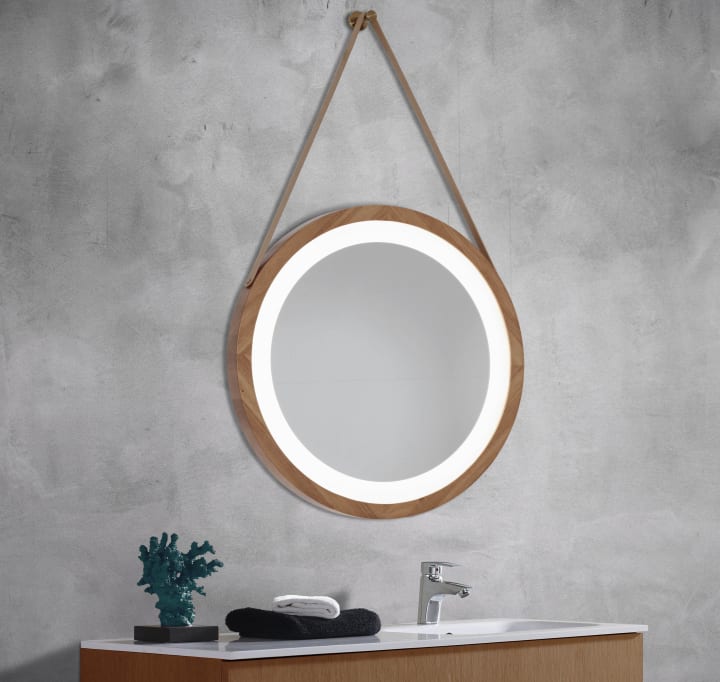 Espejo de baño con luz LED Bamboo Bruntec principal 1
