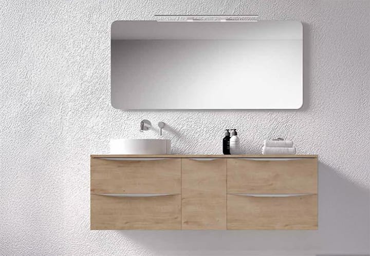 Meuble de salle de bains avec plan de toilette en bois Landes Coycama principal 1