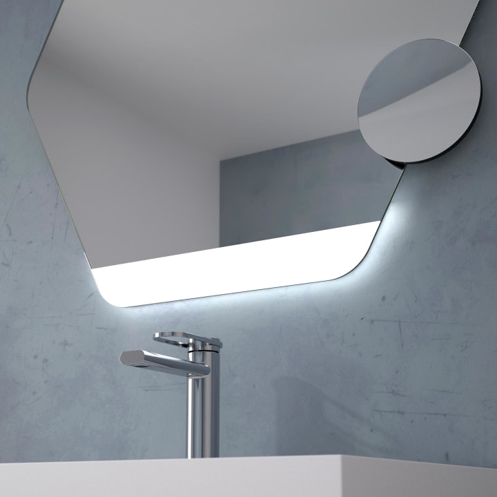 Miroir de salle de bains avec éclairage LED Turks Eurobath détail 1