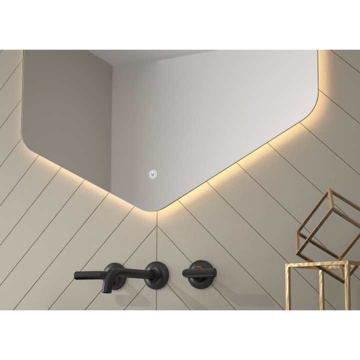 Miroir de salle de bains avec éclairage LED Azores Eurobath détail 3