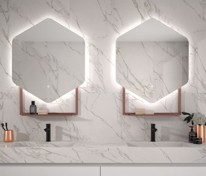 Miroir de salle de bains avec éclairage LED Azores Eurobath principal 2