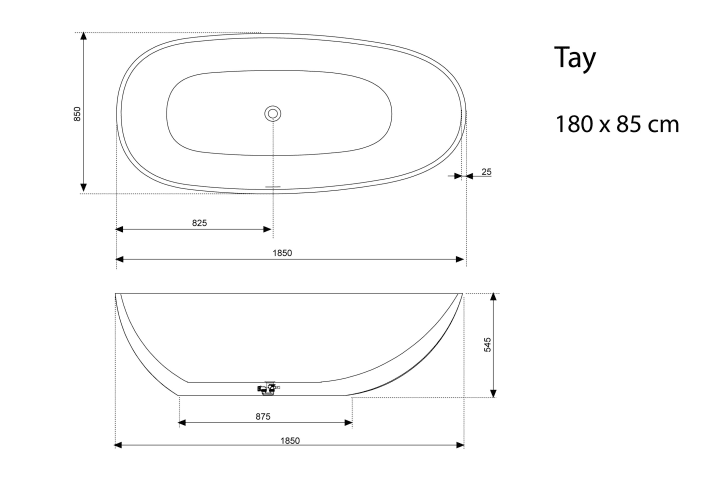 Baignoire autoportante Tay Baños 10 croquis 10