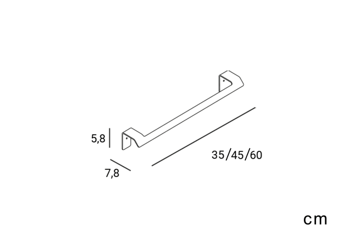 Toallero de baño Slim de Manillos Torrent croquis 12