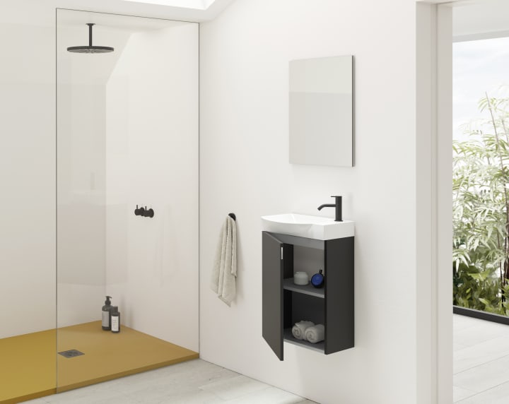 Conjunto completo mueble de baño fondo reducido 34 cm Mika Amizuva principal 1