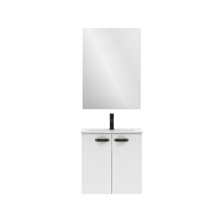 Conjunto completo mueble de baño fondo reducido 35 cm Aneko Amizuva 3D 13